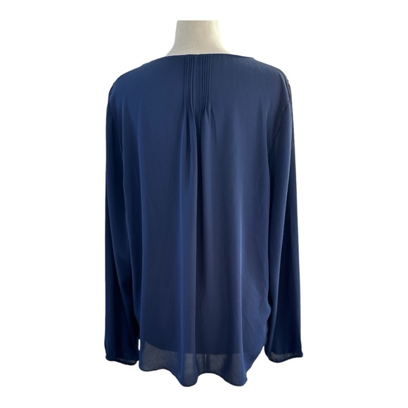 BANANA REPUBLIC Women's Long Sleeve Pleated Blouse Size XL - Picture 3 of 9